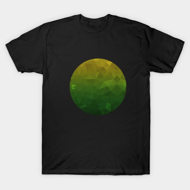 Abstract Triangular Design (Yellow - Green)(Apparel+) T-Shirt by SoloSalsero